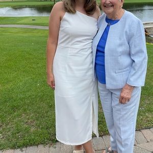 Petal & Pup One Shoulder White Dress - size 6